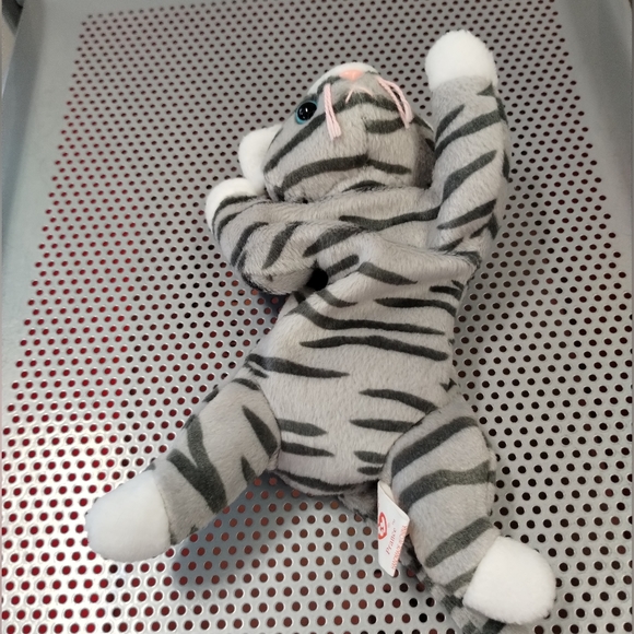 ✓Prance 1997 Ty Beanie Babie Grey Stripe 8in Cat Kitten 7in - Picture 5 of 10